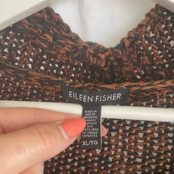 Eileen Fisher Nutmeg ORGANIC COTTON LINEN BOX-TOP Size XL - Picture 5 of 16